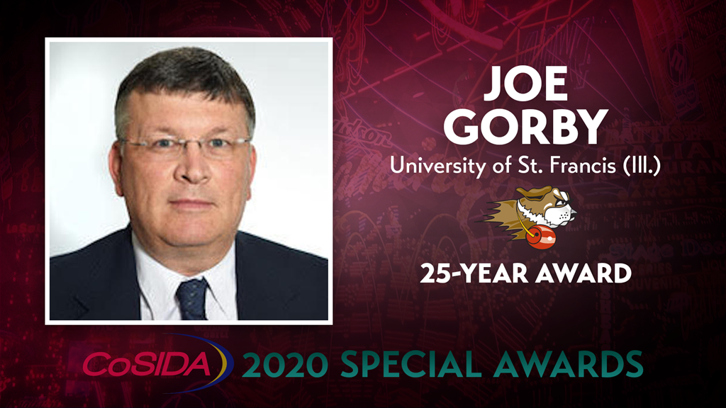2020 Special Awards Salute: Joe Gorby (St. Francis (Ill.)), CoSIDA 25-Year Award